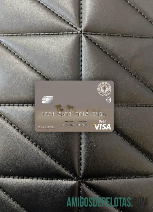 Cartão de débito Visa do Iraque Rasheed Bank Photolook Front exemplo real